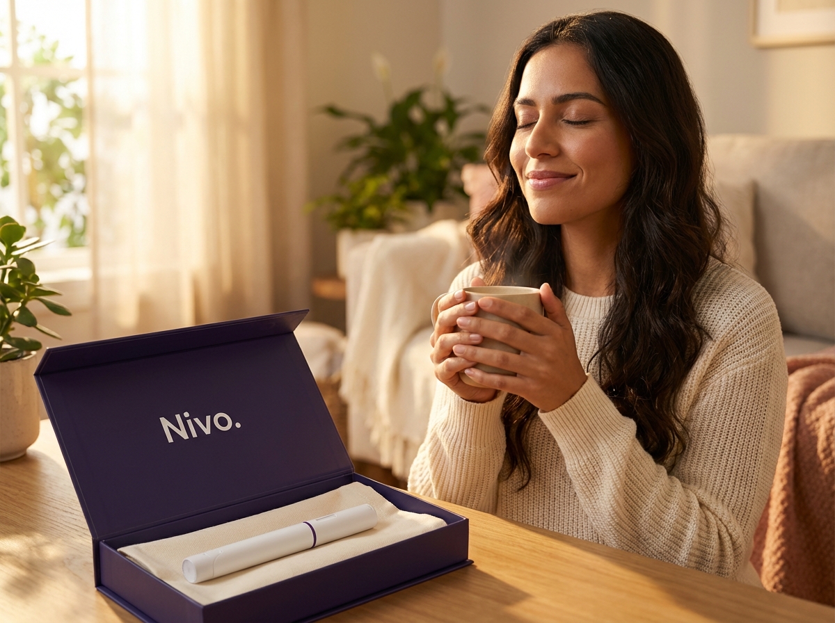 Mulher usando platform Nivo com medicação GLP-1